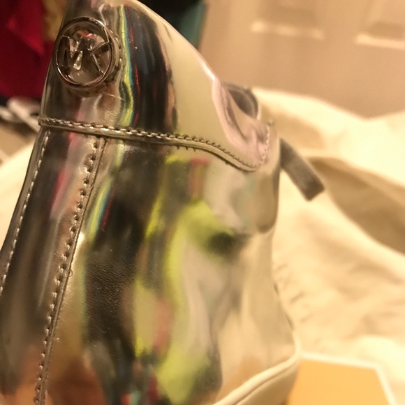 Michael Kors Silver High-top Sneakers - Picture 4 of 4